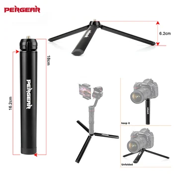 

Pergear Aluminum Mini Table Tripod Leg for Zhiyun Smooth Q Crane Tripod Head Selfie Stick Extendable Monopod Smartphones Cameras