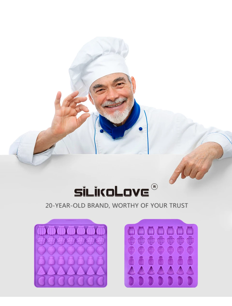 SILIKOLOVE 3D формы для шоколада силиконовые формы для шоколада для выпечки фруктов антипригарное Желе DIY силиконовые инструменты для украшения формы для выпечки формы