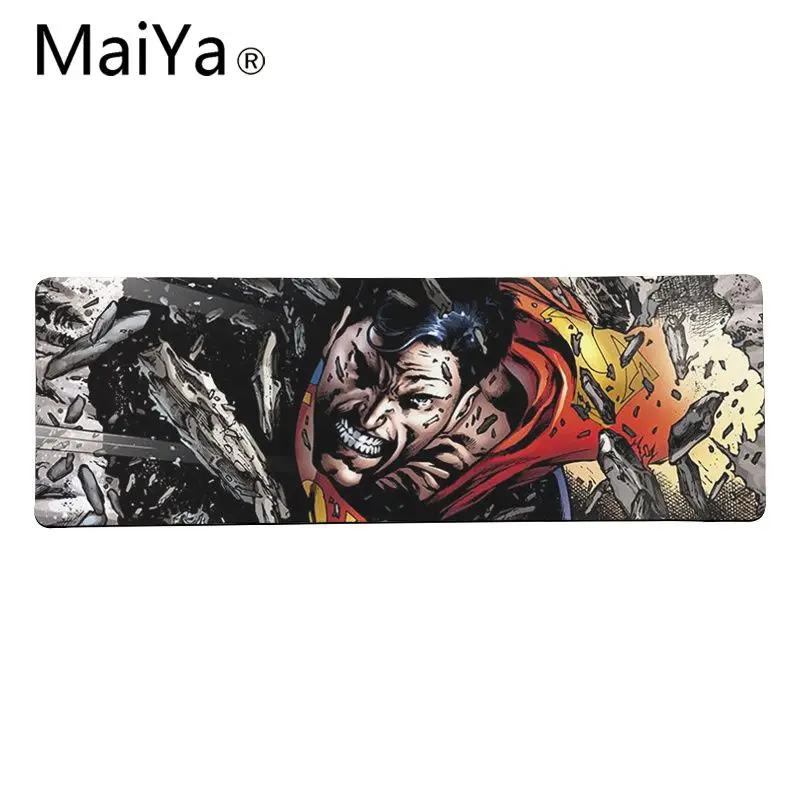 Lock Edge 30x80cm Maiya DC супергерой Супермен комический натуральный резиновый игровой коврик для мыши Настольный коврик большой коврик для мыши клавиатуры коврик - Цвет: Lock Edge 30x80cm