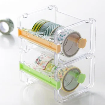 

Stationery Masking Tape Cutter Washi Tape Storage Organizer Cutter Office Tape Dispenser Office Supplies