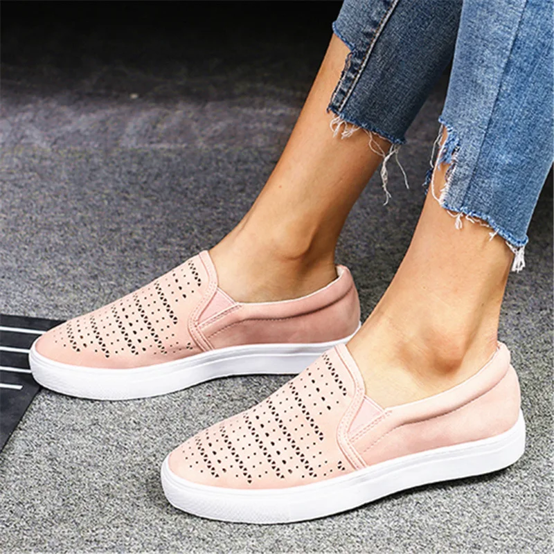 

Large Size Flat Breathable Hollow out Casual Shoes Women's plus-Size Women's Canvas Casual Shoe