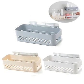 

Bathroom Shelf 26*10*6cm Adhesive Storage Rack Hooks Kitchen Home Decoration Corner Shower Shelf Rack Storage Rack Accessories