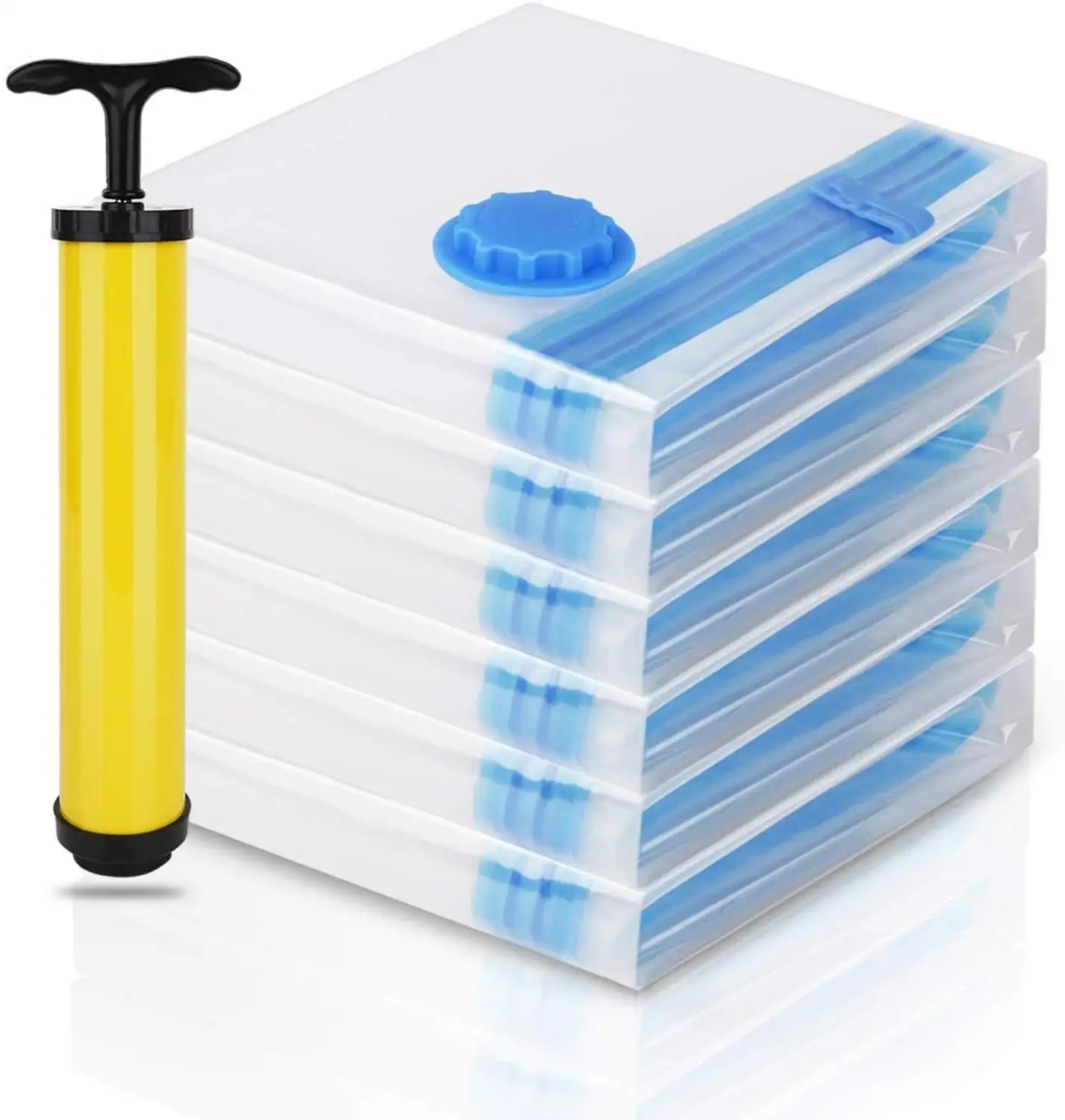 

5pcs/pack Reusable Vacuum Seal Bags Travel Space Saver Compression Storage Bag with Hand Pump Home Clothing Storage Luggage