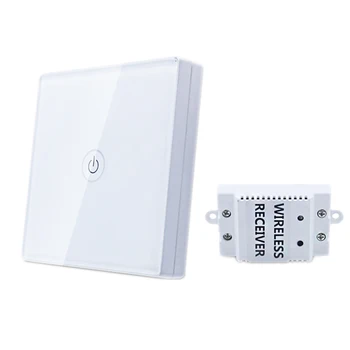 

12V Wireless Touch-Switch 1 Gang 1 Way Waterproof Light Switch Touch-Panel Wall Switch Light Interruptor for Smart Home
