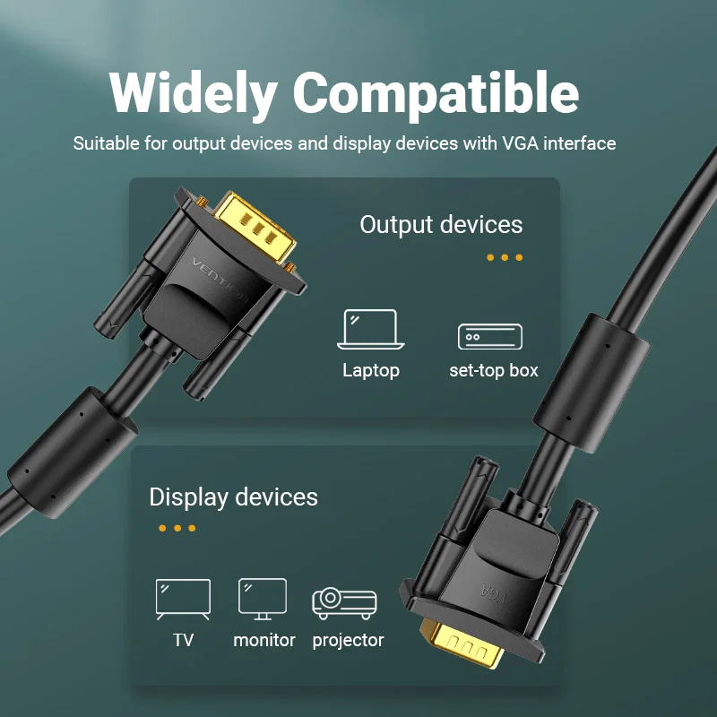 VGA Cable Male to Male 1080P 15 Pin For Monitor Projector TV 1m 5m Converter vga cable adapter,vga cable