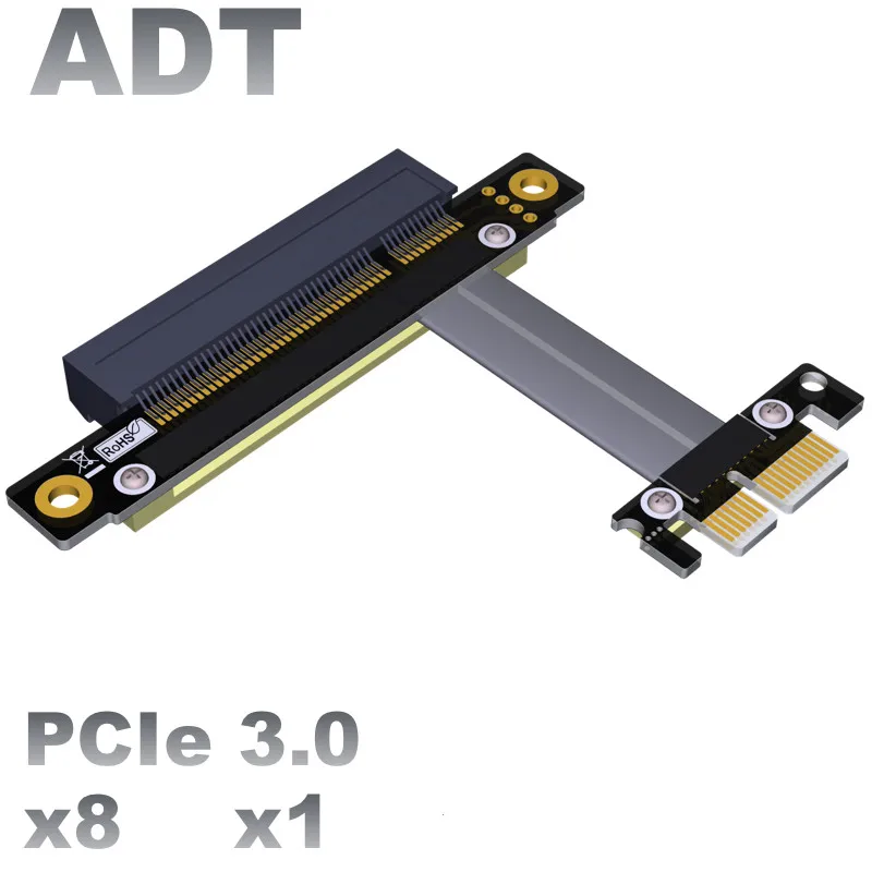 PCI E x8 연장 케이블 전송 x1 pcie 1x ~ 8x 지원 네트워크 카드 SSD 확장 변환기, 픽셀 케이블 어댑터 ...