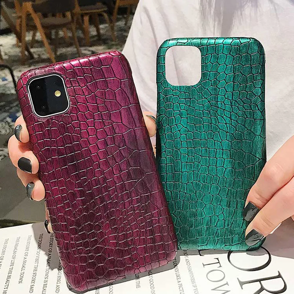 Чехол из искусственной кожи под крокодила для iPhone 6 6s 7 8 Plus 11 Pro XS Max XR X|Бамперы| |