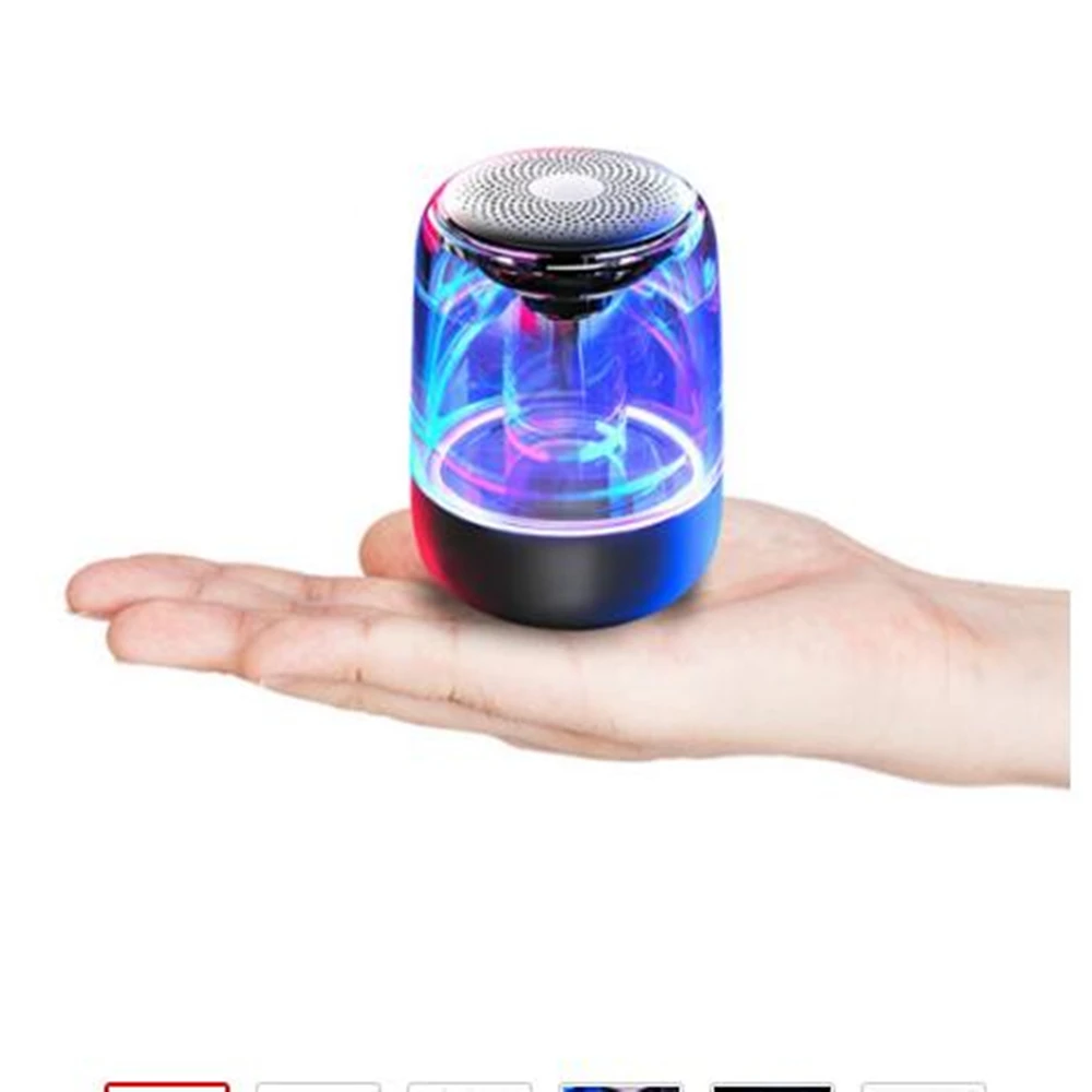 2019 Newest wireless bluetooth speaker Colorful light Portable Music Sound Box Handsfree Bass Subwoofer mini speaker bluetooth