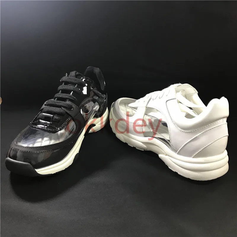 

women and men sneakers brand design trainer sneaker casual leather flat designer PVC shoes lace up trainer shoes woman