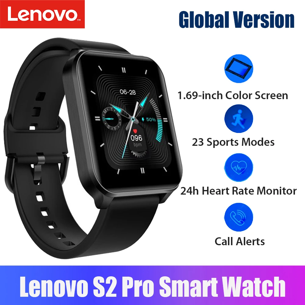 Умные водонепроницаемые часы Lenovo S2/S2 Pro с сенсорным экраном | Электроника