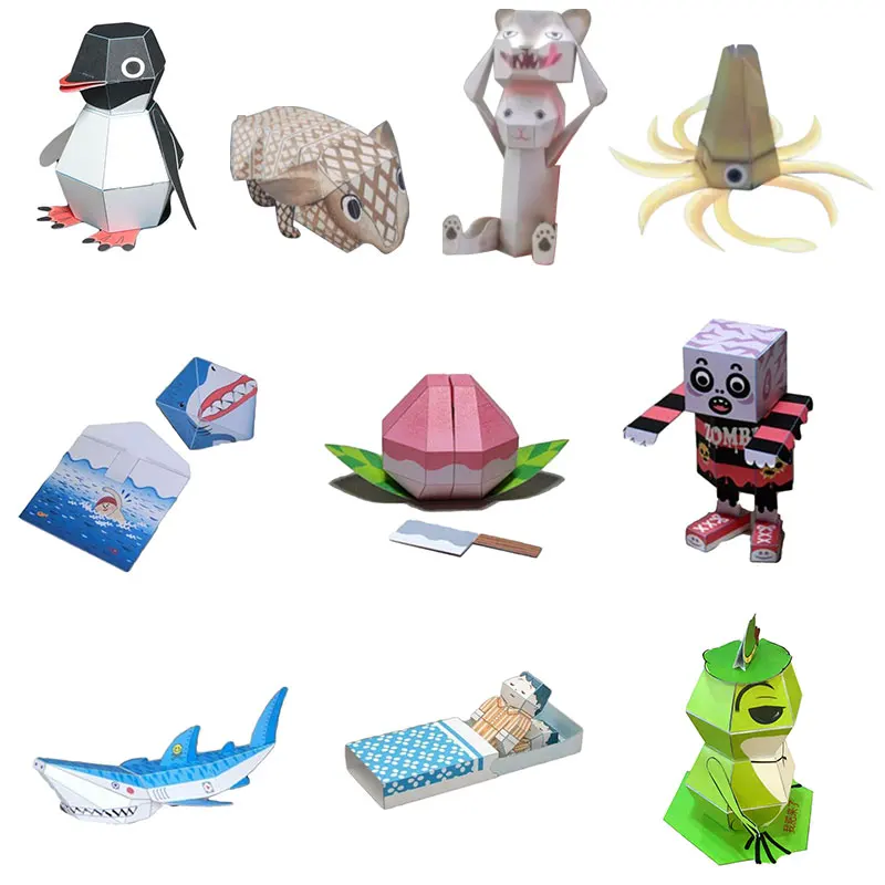 astounding  DIY Paper Scrapbook Decoration Paper Haruki Nakamura Paper Toys Animal Origami Kirigami Folding Dis