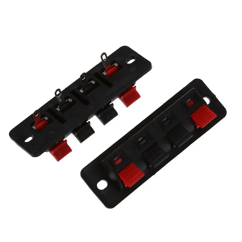 10Pcs PCB Mount 1 Row Vertical 4 Position Pin Speaker Terminal Connector | Электроника