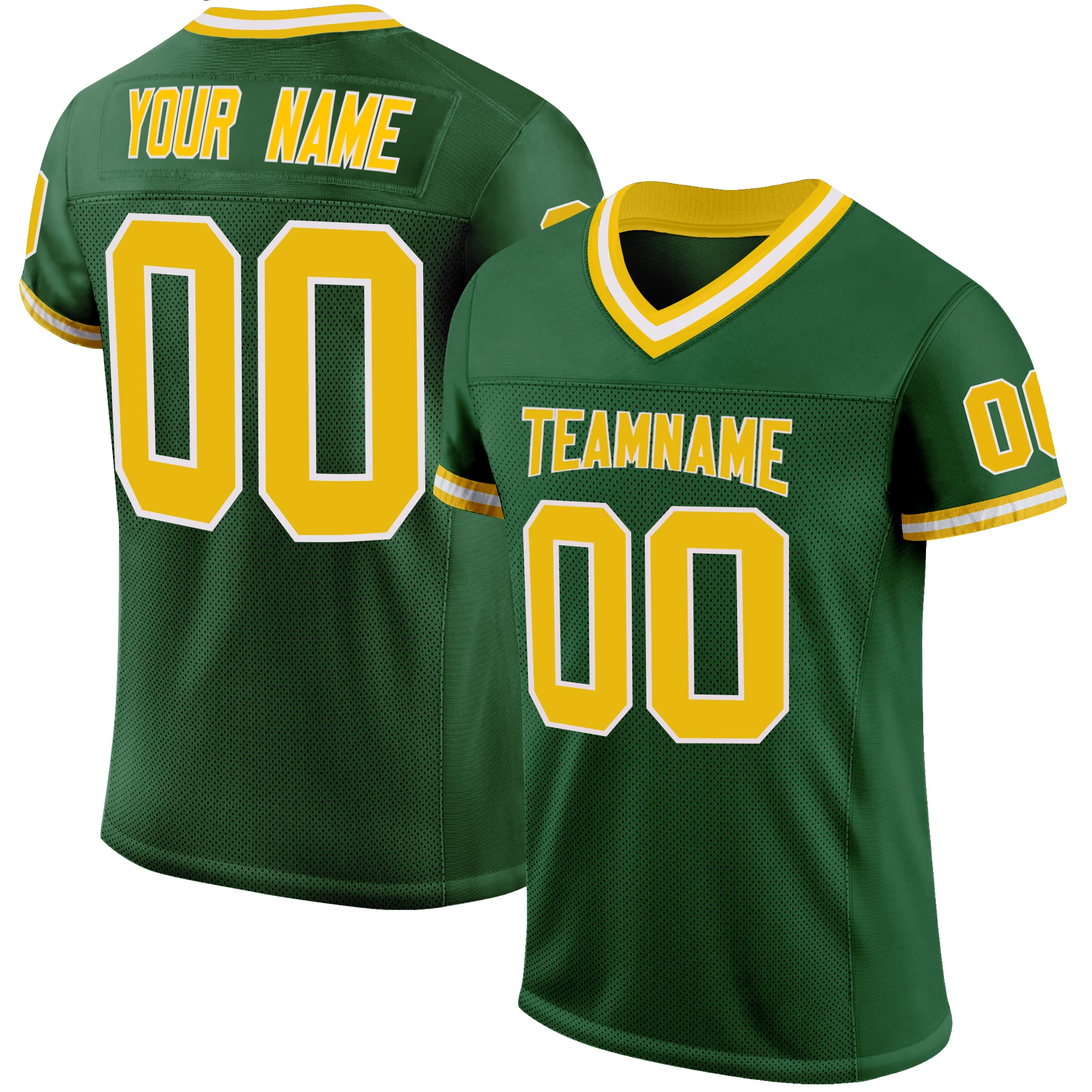 Football Jersey Sublimated Team Name/Number Personalized Design Football Game Breathable Jersey for Men/Lady/Kids