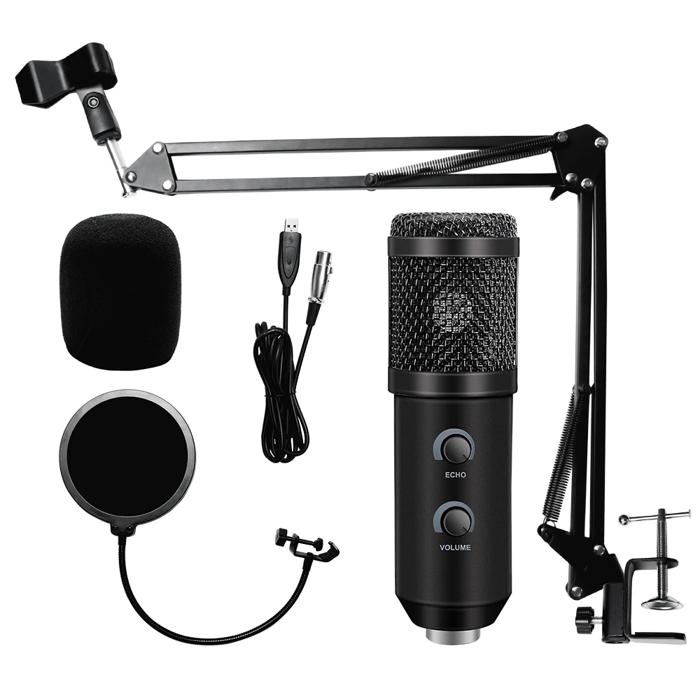 para pc microfone condensador karaoke usb microfone