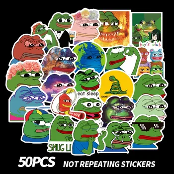 

50pcs/Pack Funny Animal Pepe Frog Stickers Laptop Suitcase Freezer Motorcycle Car Styling Phone DIY Decoration Decals Sticker