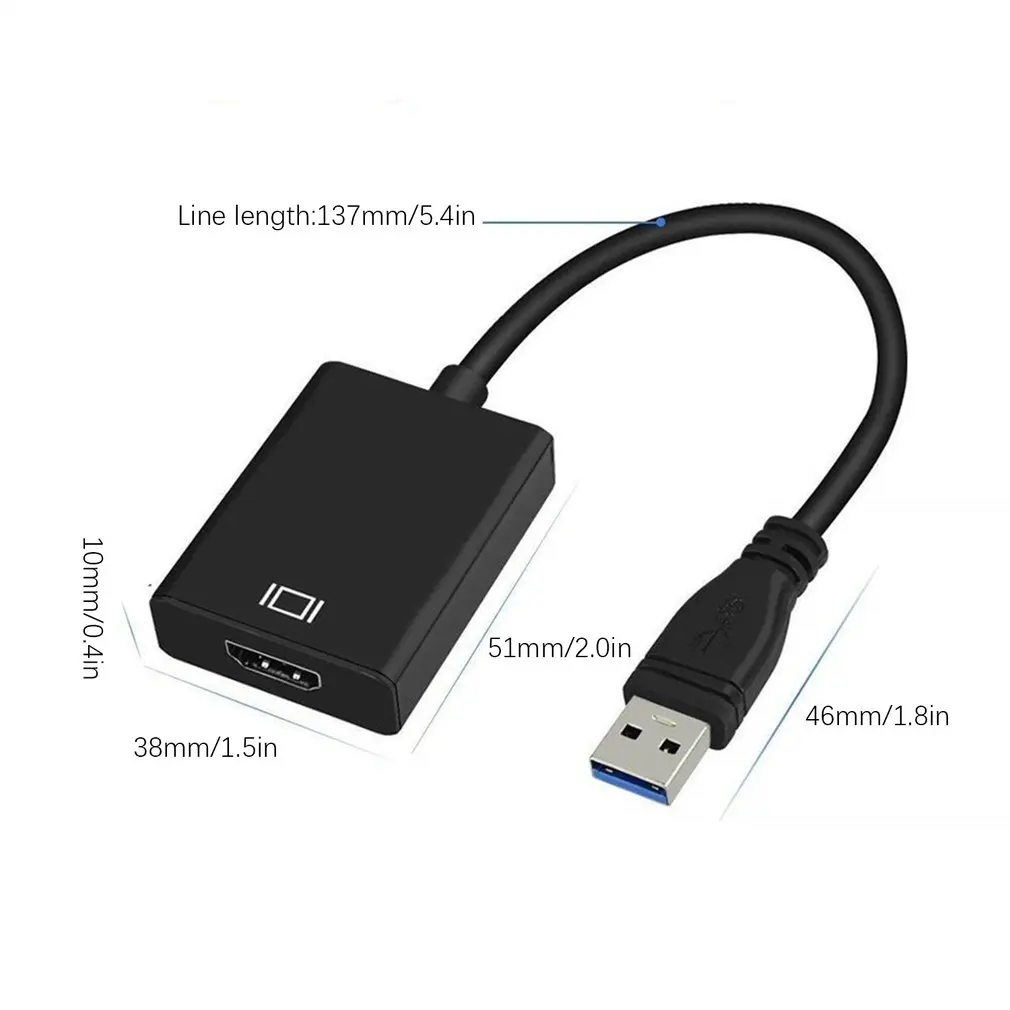 USB 3,0 к HDMI Женский Аудио Видео адаптер конвертер кабель для Windows 7/8/10