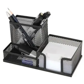 

Metal Mesh Desktop Pen Holder Organizer Office Home Stationery Storage Case