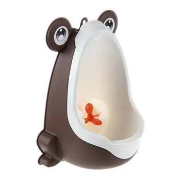 

Stylish Frog Children Stand Vertical Urinal Wall-Mounted Urine Groove (Coffee)