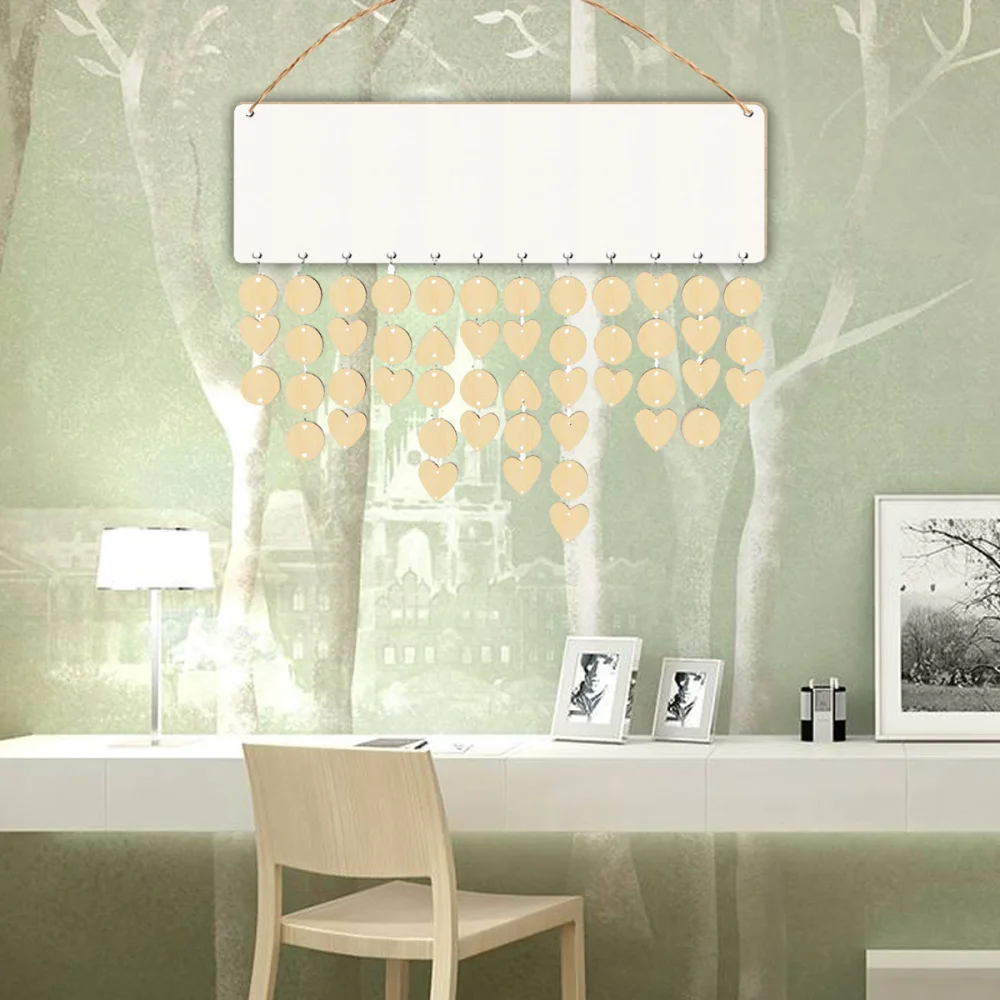 Birthday Calendar Reminder Hanging Family Plaque Wall Wooden Board Wood Sign Tags Kit Rope Anniversary Year New Diy Plaques wooden birthday planner