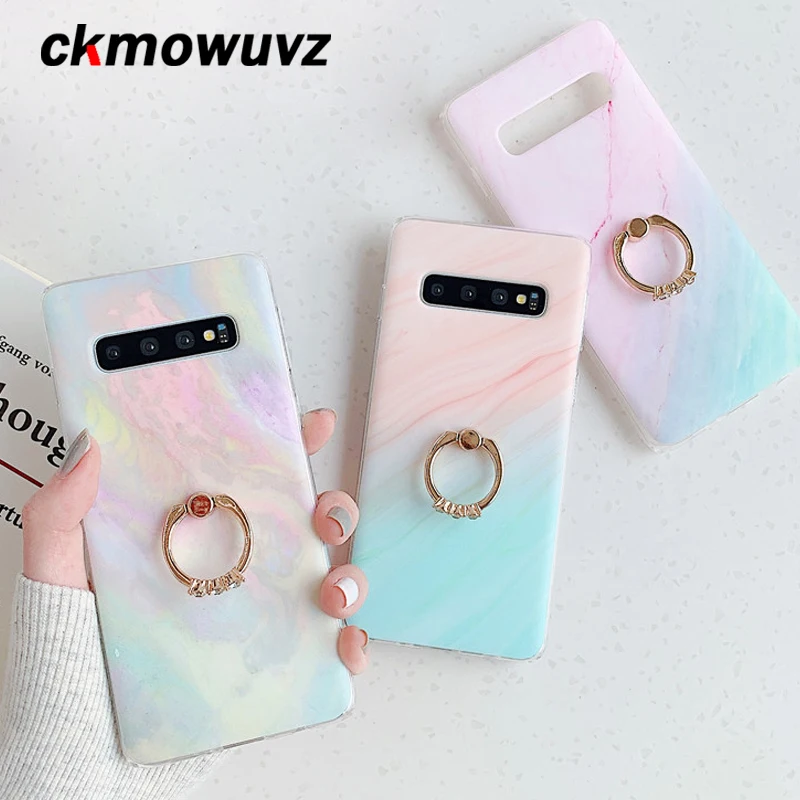 Карамельный мраморный чехол для Samsung Galaxy S8 S9 S10 Plus S20 Ultra Note 10 9 8 задняя крышка на ТПУ