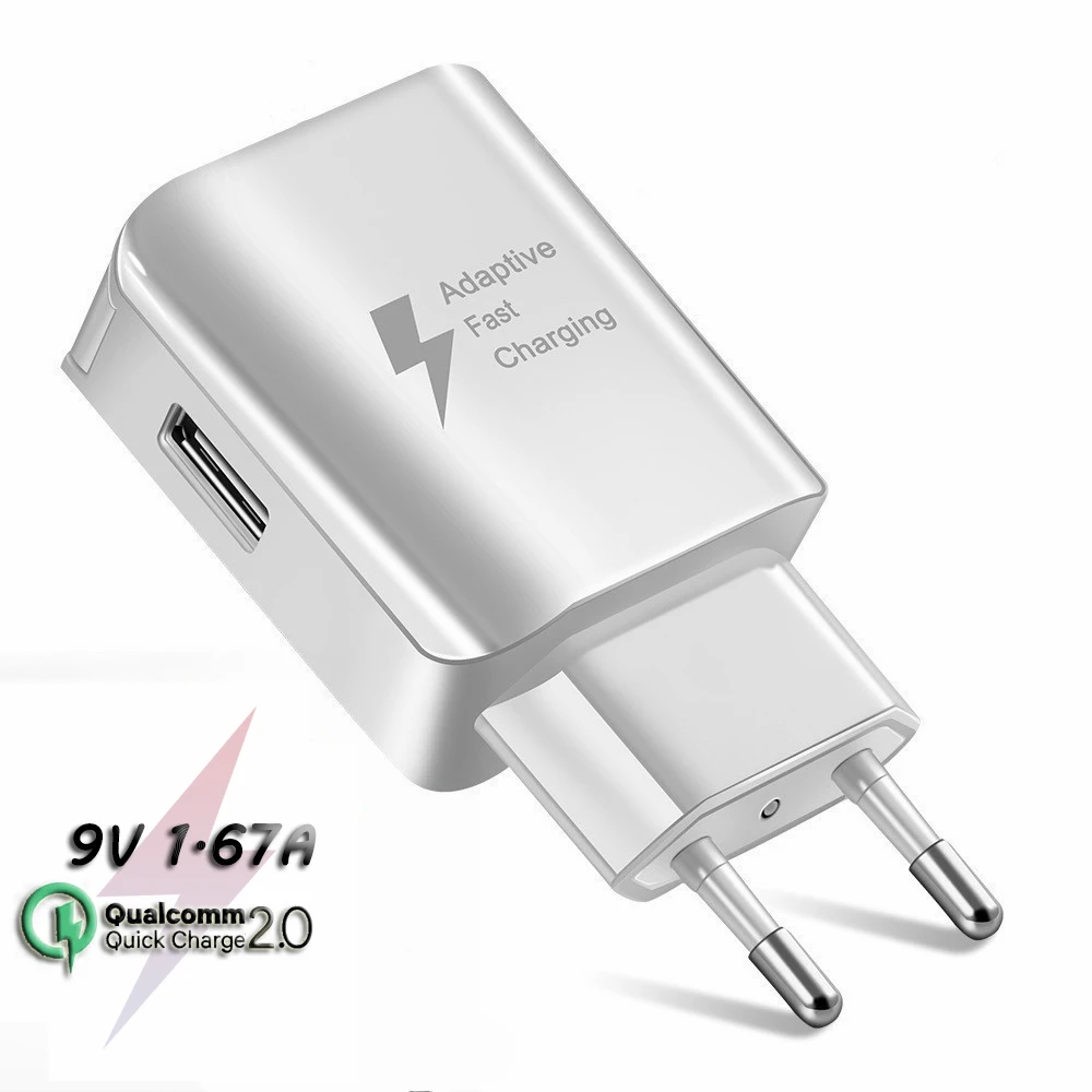 

Adaptive Fast Charging Quick Charge 2.0 USB Charger QC 2.0 AFC Fast Charging Charger for Samsung Galaxy M40 30 10 A 7 60 20 8 J3