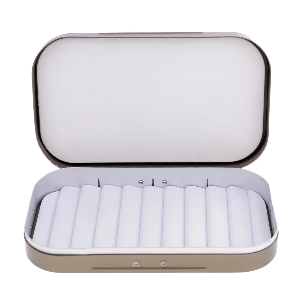 15.5x9.5x2.7cm Aluminum Alloy Fly Fishing Lures Box Super Foam Insert Flies Hooks Lures Baits Fly Boxes