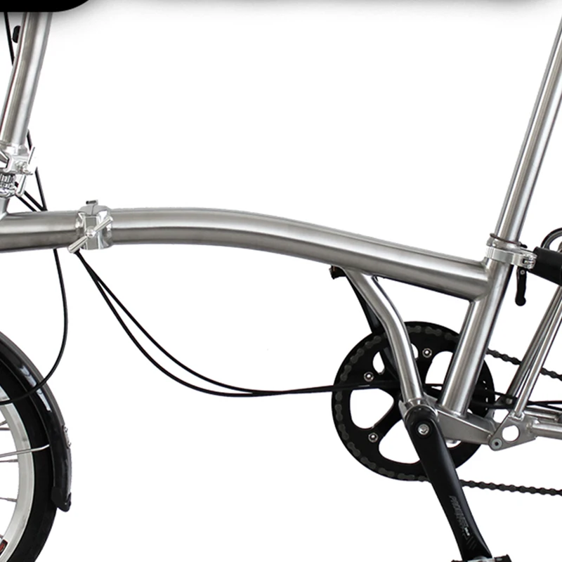 TWTOPSE, 1,4 кг, титановая рама для складного велосипеда Brompton, 16 дюймов, легкие детали с ЧПУ, TI3AL2.5V, титан, размер