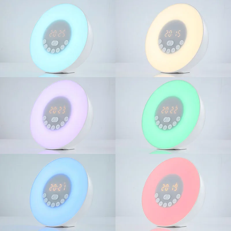Alarm-Clock-Wake-Up-Light-Digital-Snooze-Lamp-Clock-Sunrise-Colorful-Light-With-Nature-Sounds-FM (4)