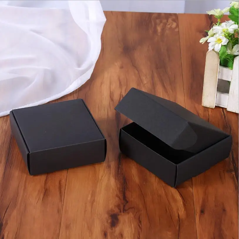 5 шт. небольшая крафт-бумага коробка, коричневый картон мыло ручной работы в коробке, белая Крафтовая бумага подарочная коробка, черная упаковка для ювелирных изделий