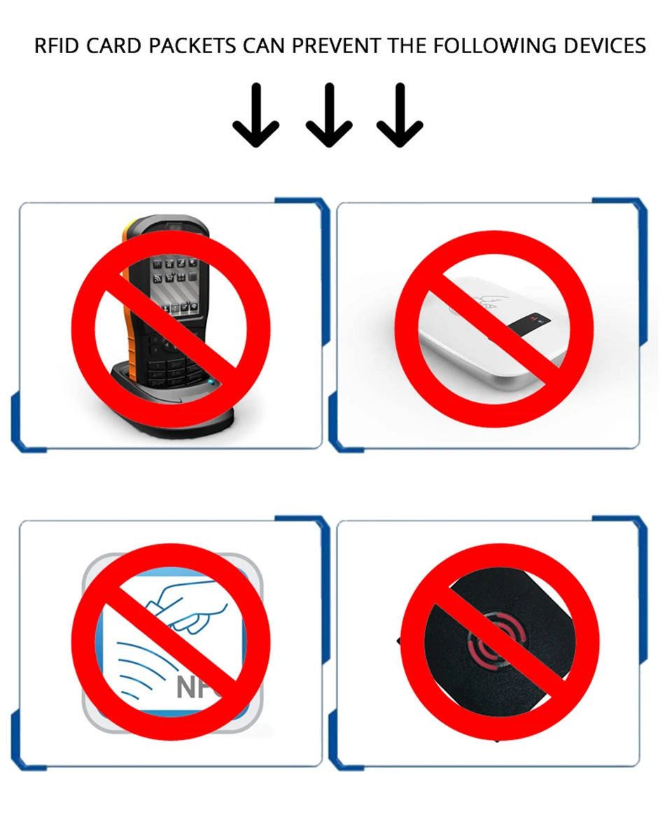 5 флюоресцентных кошельков с функцией блокировки RFID|Держатели для карт и