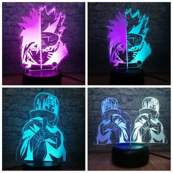 

Naruto Acrylic 3D Night Lights USB LED Table Lamp USB Touch Remote Control Creative Home Decoration Teen Birthday Christmas Gift