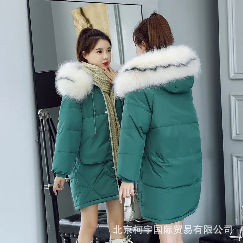 

Maternity Clothes Winter Cotton Overcoat Korean-style down Jacket Cotton Coat Mid-length Large Size Loose Thick Pregnancy Cotton