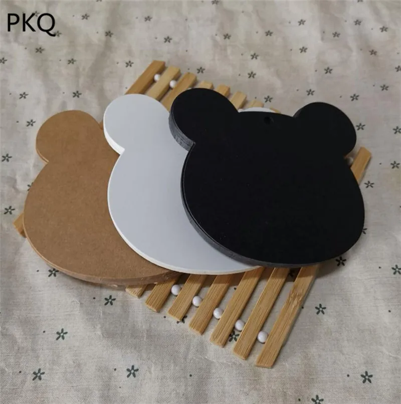 

20pcs 10*10cm White Black Brown Kraft Paper Tags Luggage Note Wedding Invitations Cards Blank Price Hang Tag