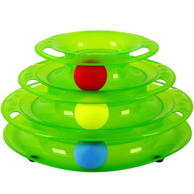 Кошка башня игры Развивающая игра шары веселье и для диска интерактивный для кошек треков мяч игрушка трек тройной игрушки для домашних животных