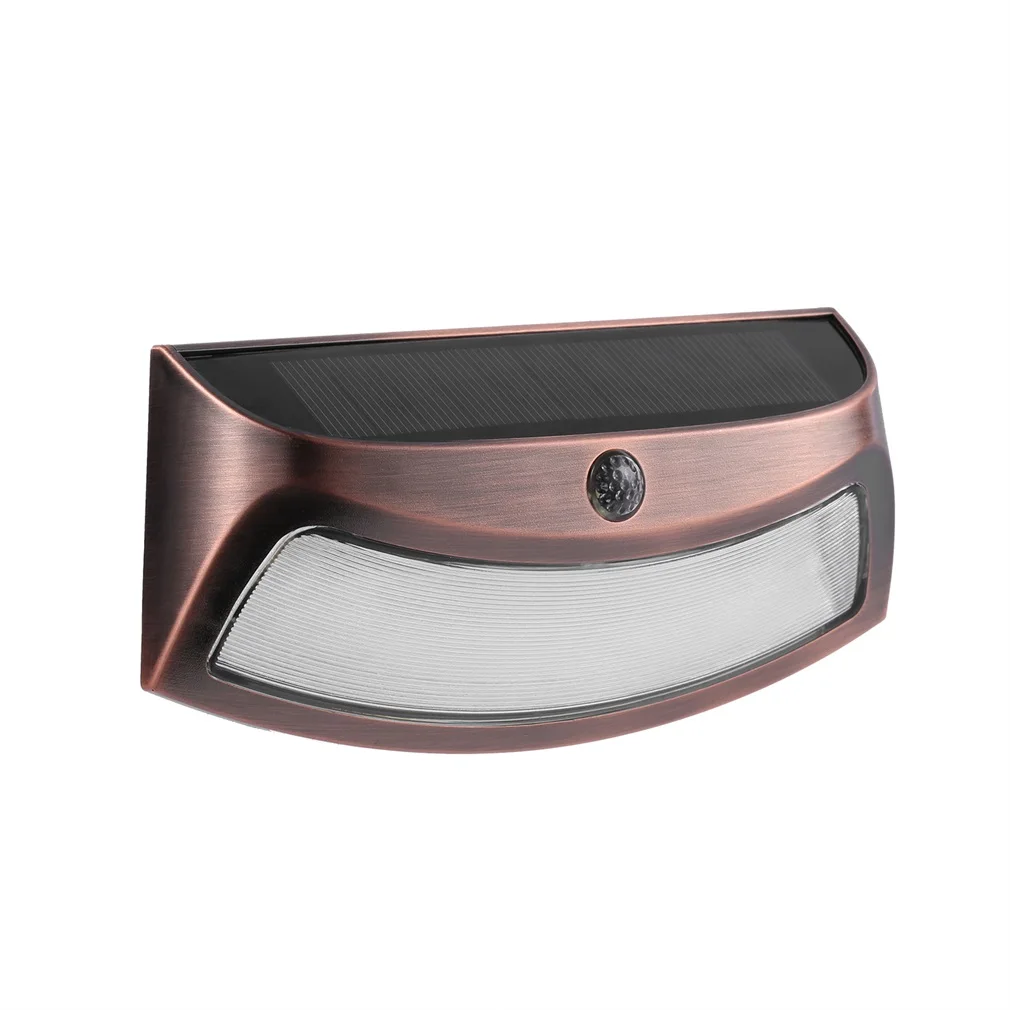 

2pcs 4 LED Solar Power Light Outdoor Smiling Wall Lights Wireless Security Step Light Night Lamps AUTO OFF for Garden Doorway
