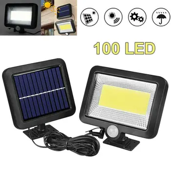 

100 LED Solar Wall Light Outdoor Waterproof Garden Light PIR Motion Sensor Solar Lamp Solar Powered Infrared Sensor Light