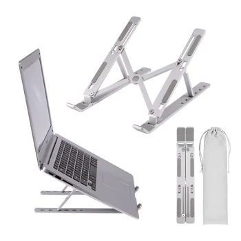 

Six Adjustable Ortable Laptop Stand For Macbook Pro Air X Style Adjustable Foldable Aluminum Desktop Notebook Holder Desk Stand