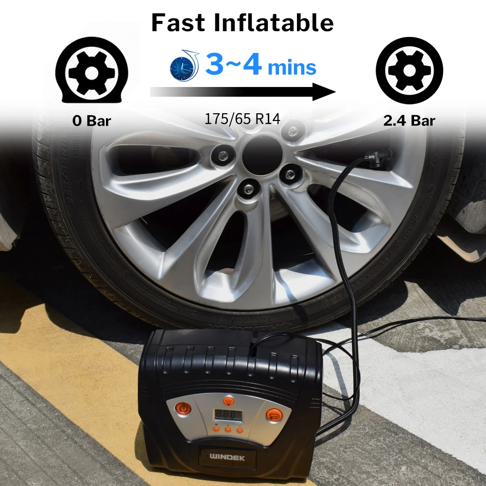 Deelife автомобильный насос для шин цифровой воздушный компрессор для Легковые шины с функцией дефлятора 12 в электрический насос для шин