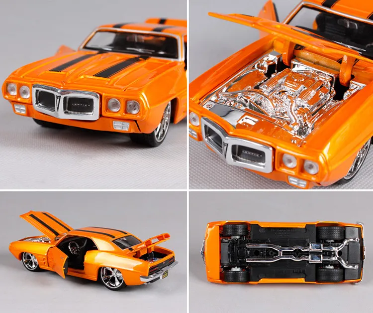 Изысканная коллекция 1:24 1969 Pontiac Firebird модель сплава, высокое моделирование литья под давлением подарок премиум класса украшения