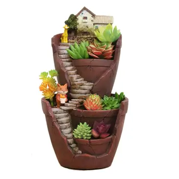 

Flower Pot Retro Garden Horticulture Pot Plant Combo