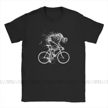 

Skeleton Skull Cycle T Shirt Short Sleeve O-Neck Graphic Tees Novelty 100% Cotton T-Shirts Funny Plus Size Tops for Men
