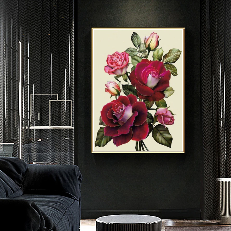 Tanie 5D DIY diamentowe malowanie kwiat z kryształkiem róża obraz pełny sklep