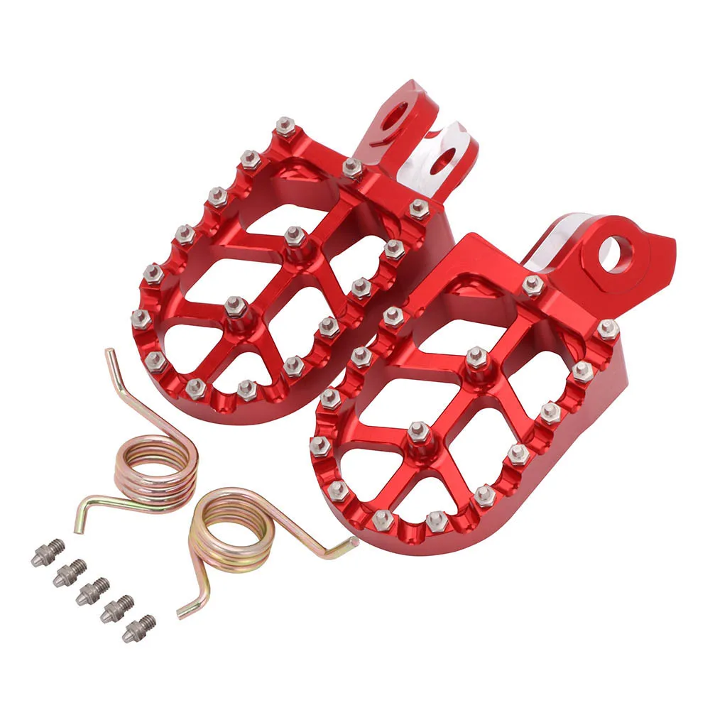 Красный Мотоцикл CNC подножки педали Подставки Подножка для SUZUKI RMZ250 2010- RMZ450 2008- RMX450Z 2010 - Цвет: Красный