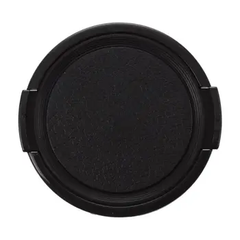 

Camera Plastic Side Pinch Clip On Front Lens Cap Protective Cover Black 49mm