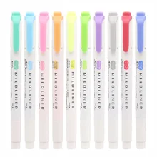 Ensemble de surligneurs à Double tête zèbre Mildliner, 5/25 pièces, stylo marqueur de peinture coloré, papeterie japonaise, école et bureau