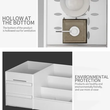 

Cosmetic storage box plastic cosmetic box small medium large woman finishing cosmetics nail polish storage box swab rack bathroo