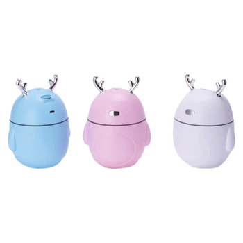 

Lovely Deer Air Humidifier USB Ultrasonic Cool Mist Maker Fogger LED Light 3 in 1 Mini Aroma Diffuser Essential Oil Humidificado