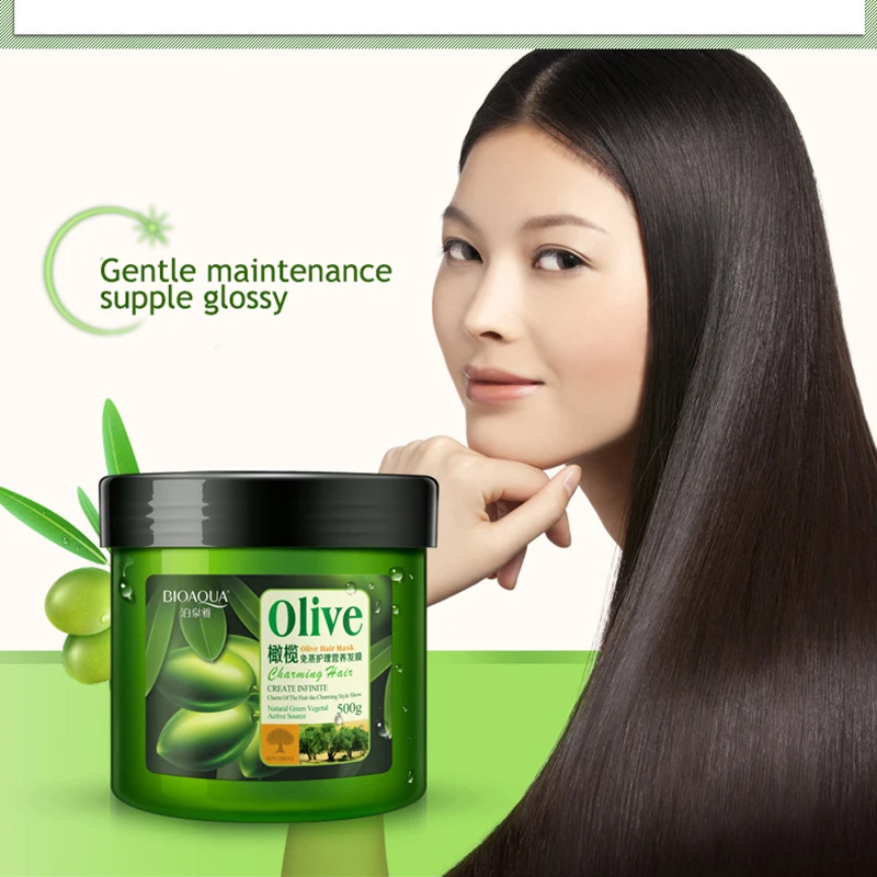 Olive Hair Mask 500ml Hair Treatment Nutrition Hair Care Collagen Soft Conditioner Moisturizing Deep Repair Hair Split Ends Dry