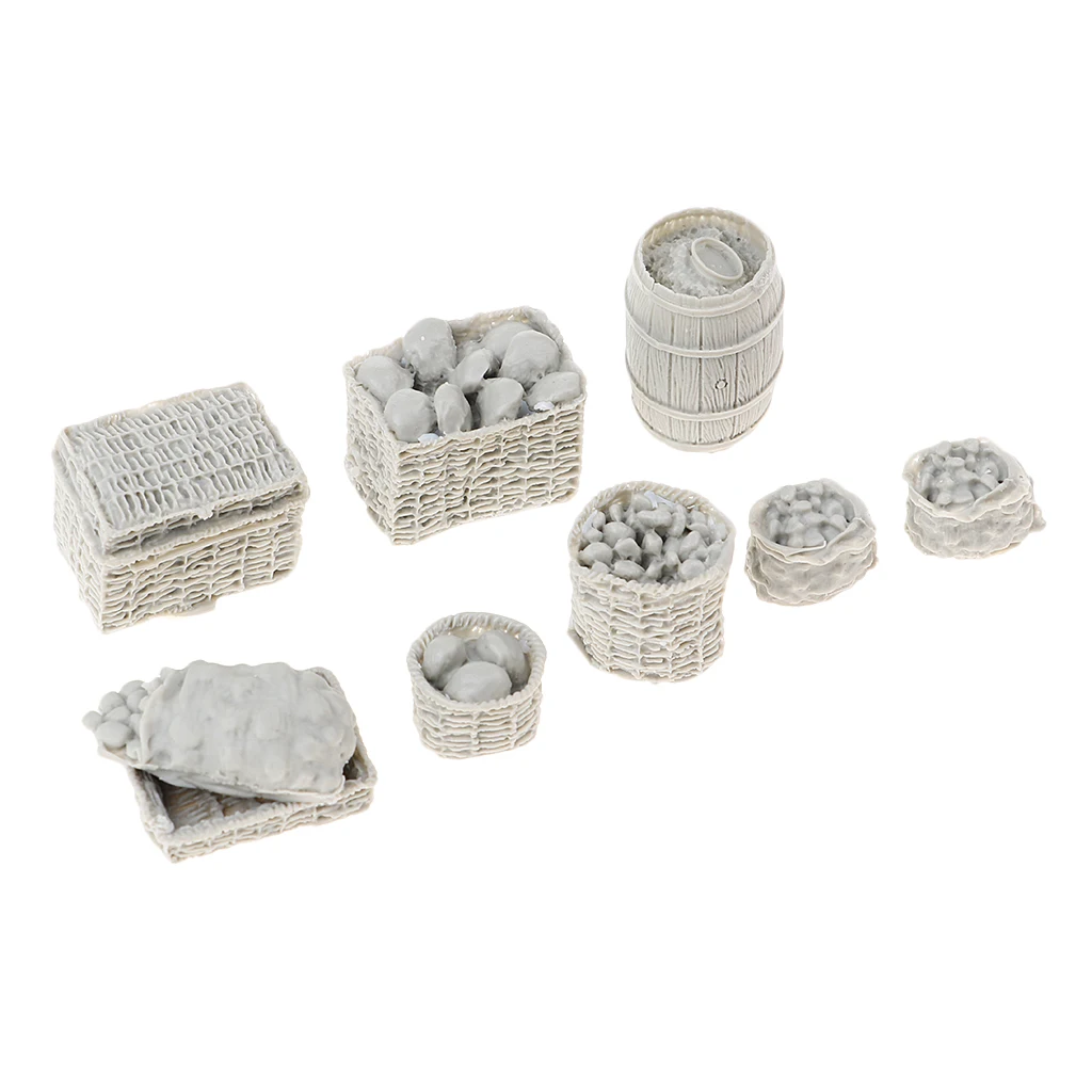 1/35 Scale Military War Food Supplies Basket for Diorama Scenery Build Props