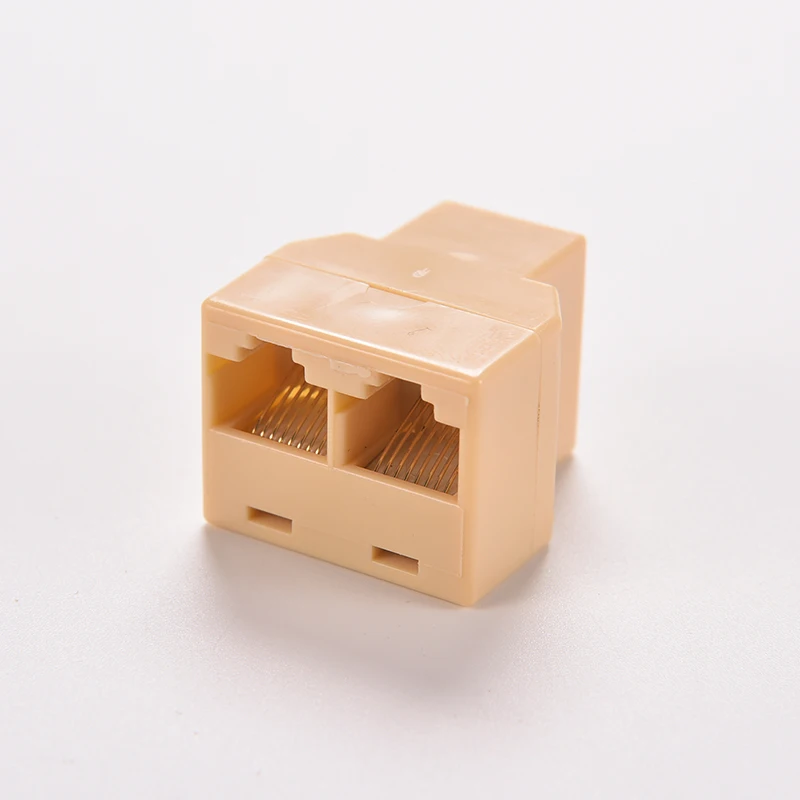 Socket Network Plug LAN Port 1 to 2 Socket Splitter Connector Adapter DZ517 RJ45 Coupler 8P8C 2